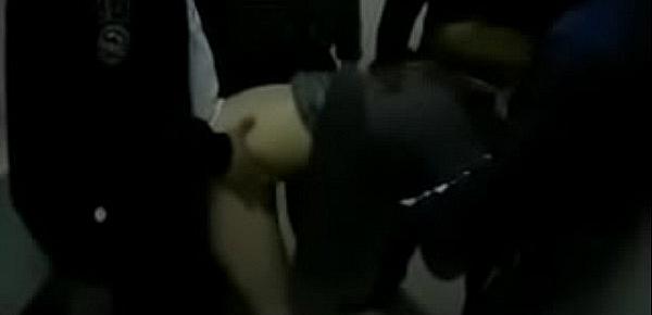  Japanese slut gangbang in public toilet